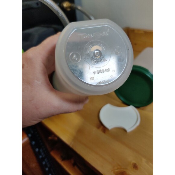 Tupperware Round Modular Mates Set of 4 Hunter Green Lid Shaker Portion Measure - Picture 9 of 14